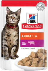Märkäruoka aikuisille kissoille naudanlihaa sisältävä Hills Science Plan, 85 g hinta ja tiedot | Kissanruoka | hobbyhall.fi