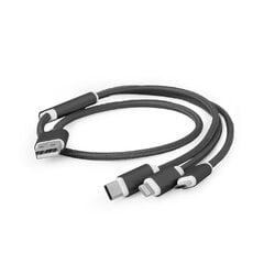 Gembird USB 3-in-1 USB 2.0 - Lightning, USB-C (M), Micro USB (M), 1 m hinta ja tiedot | Kaapelit ja adapterit | hobbyhall.fi