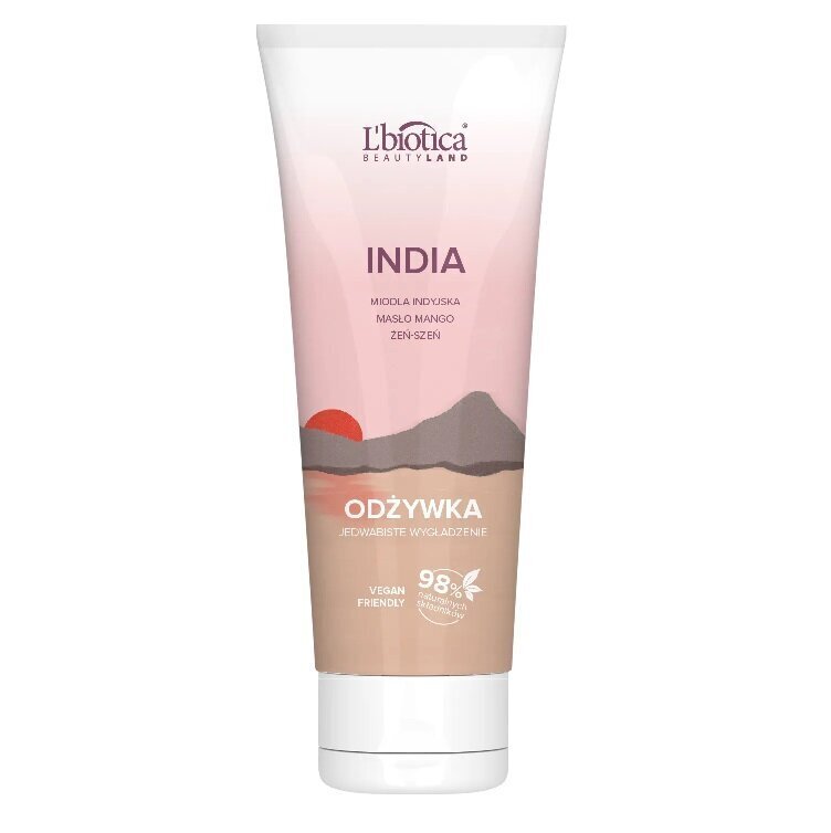 L'biotica Beauty Land India hiustenhoitoaine intialainen hunaja, mangovoi ja ginseng, 200 ml hinta ja tiedot | Hoitoaineet | hobbyhall.fi