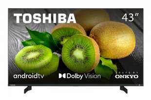 Toshiba 43" 4K UHD Android TV 43UA5D63DG hinta ja tiedot | Toshiba Kodinkoneet ja kodinelektroniikka | hobbyhall.fi