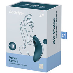 Satisfyer Vulva Lover 1 Air Pulse -simulaattori + vibraattori, sininen hinta ja tiedot | Vibraattorit | hobbyhall.fi