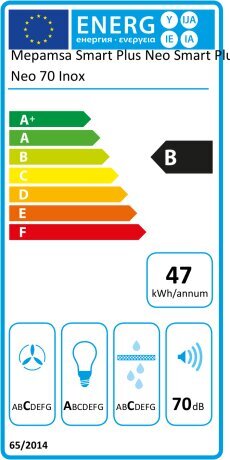 Mepamsa SMART 52 cm 300 m3/h 125W D Perinteinen ilmanpuhdistin hinta ja tiedot | Liesituulettimet | hobbyhall.fi