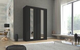 Vaatekaappi Adrk Furniture Balton 150 cm, musta hinta ja tiedot | Kaapit | hobbyhall.fi