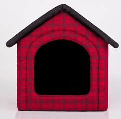Koirankoppi-peti Hobbydog R4 ruudullinen, 60x55x60 cm, punainen hinta ja tiedot | Pedit ja pesät | hobbyhall.fi