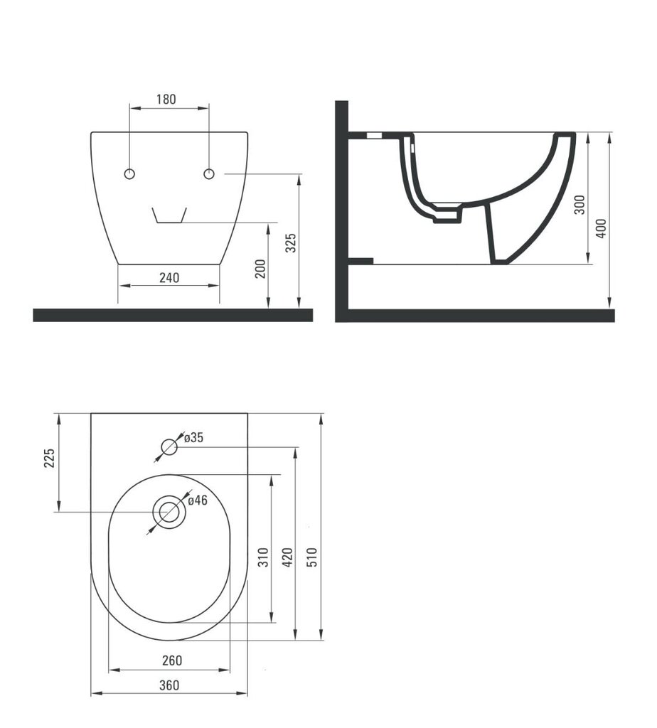 Bidee Deante Peony CDE 6BPW hinta ja tiedot | Pesuistuimet | hobbyhall.fi