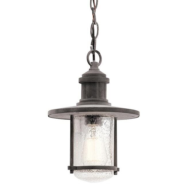 Elstead Lighting Riverwood KL-RIVERWOOD8-M -ulkoriippuvalaisin, 20,3 x 30,1 cm, E27, sinkki / harmaa / kirkas hinta ja tiedot | Puutarha- ja ulkovalot | hobbyhall.fi