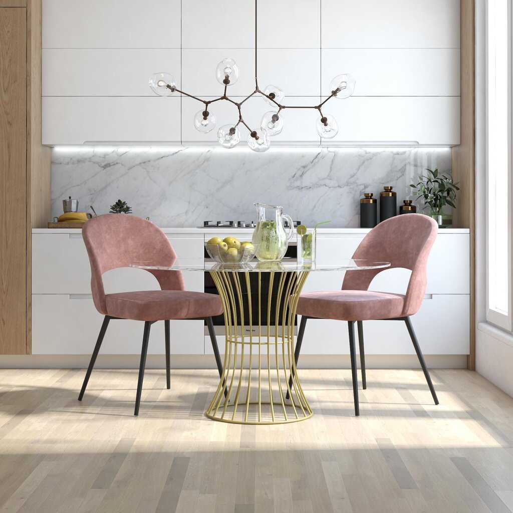 Ruokapöydän tuoli CosmoLiving by Cosmopolitan Alexi, vaaleanpunainen hinta ja tiedot | Ruokapöydän tuolit | hobbyhall.fi