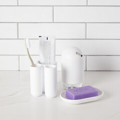 Muovinen hammasharjakuppi Umbra Touch, valkoinen, 8x10x10 cm hinta ja tiedot | Kylpyhuoneen sisustus | hobbyhall.fi