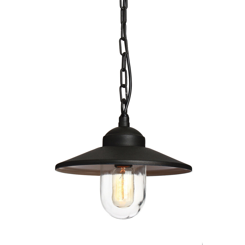 Elstead Lighting Klampenborg KLAMPENBORG8-BK -ulkoriippuvalaisin, 27,5 x 27,5 x 26 cm, E27, musta / kirkas läpinäkyvä hinta ja tiedot | Puutarha- ja ulkovalot | hobbyhall.fi