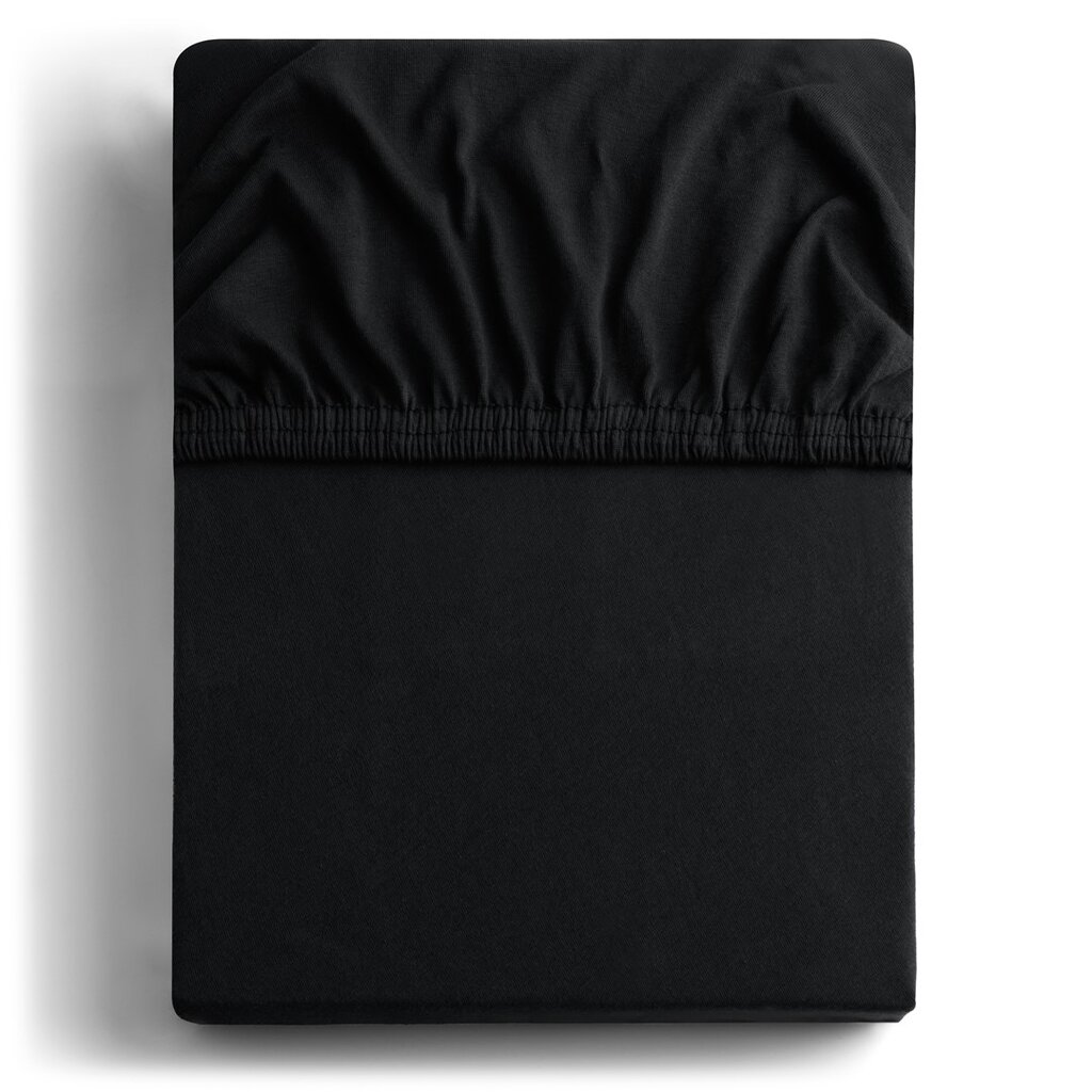 Muotoon ommeltu lakana DecoKing Jersey Amber musta, 160x200 cm hinta ja tiedot | Lakanat | hobbyhall.fi
