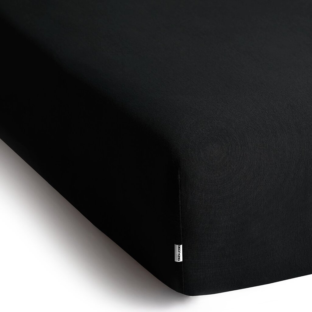 Muotoon ommeltu lakana DecoKing Jersey Amber musta, 160x200 cm hinta ja tiedot | Lakanat | hobbyhall.fi