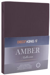 Muotoon ommeltu lakana DecoKing Jersey Amber tummanruskea , 200x200 cm hinta ja tiedot | Lakanat | hobbyhall.fi