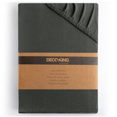 Muotoon ommeltu lakana DecoKing Jersey Amber tummanharmaa, 200x220 cm hinta ja tiedot | Lakanat | hobbyhall.fi
