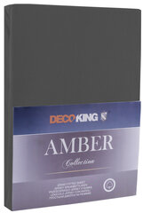 Muotoon ommeltu lakana DecoKing Jersey Amber tummanharmaa, 160x200 cm hinta ja tiedot | Lakanat | hobbyhall.fi