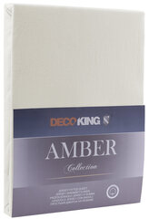 Muotoon ommeltu lakana DecoKing Jersey Amber valkoinen, 200x200 cm hinta ja tiedot | Lakanat | hobbyhall.fi