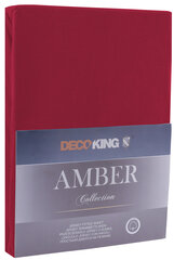 Muotoon ommeltu lakana DecoKing Jersey Amber Maroon, 180x200 cm hinta ja tiedot | Lakanat | hobbyhall.fi