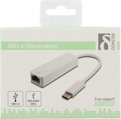 Deltaco USBC-GIGA1, RJ45, USB 3.1, 0.1m hinta ja tiedot | Kaapelit ja adapterit | hobbyhall.fi