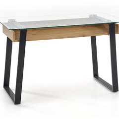 Työpöytä B36, tammi/musta hinta ja tiedot | Tietokonepöydät ja työpöydät | hobbyhall.fi