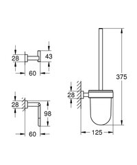 Grohe Essentials Cube kylpyhuonetarvikesarja hinta ja tiedot | Kylpyhuoneen sisustus | hobbyhall.fi