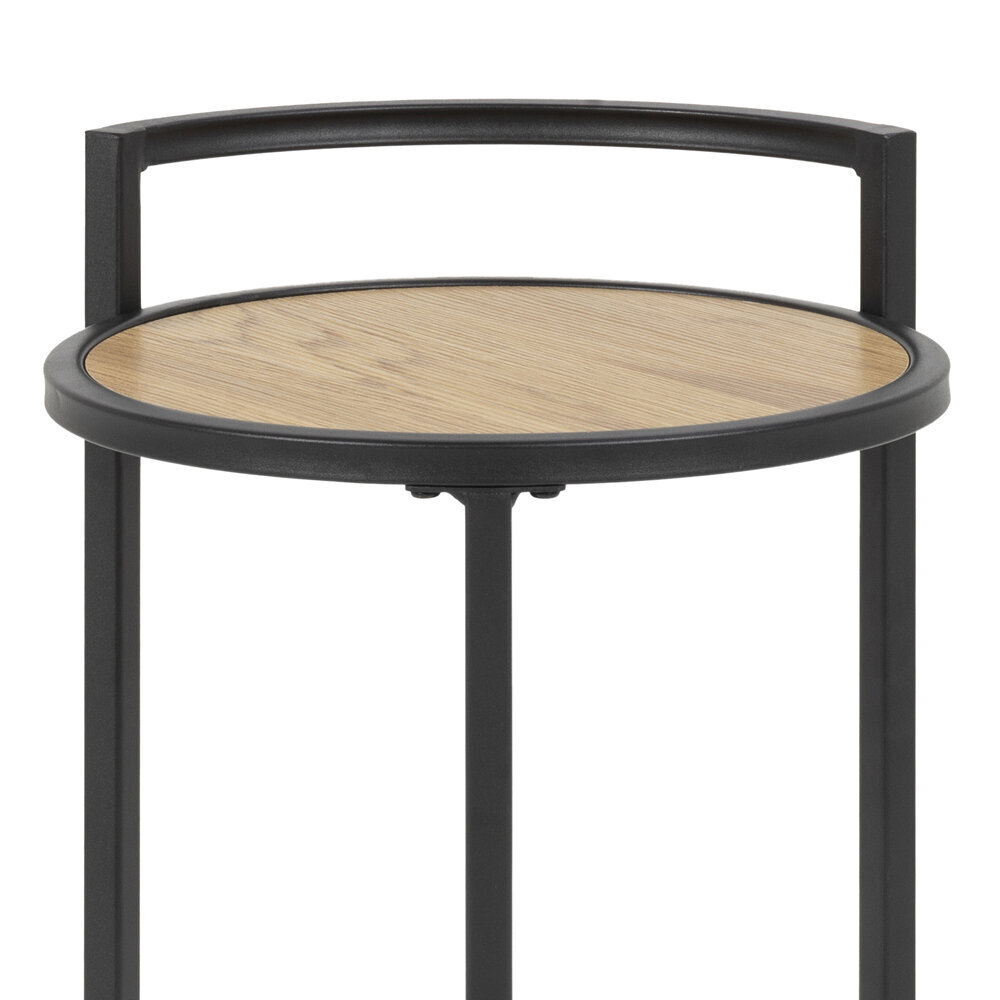 Sohvapöytä Selsey Krapina, 33x65 cm, ruskea/musta hinta ja tiedot | Sohvapöydät | hobbyhall.fi