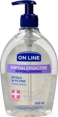 Nestemäinen saippua herkälle iholle On Line Pure, 500 ml hinta ja tiedot | Saippuat | hobbyhall.fi