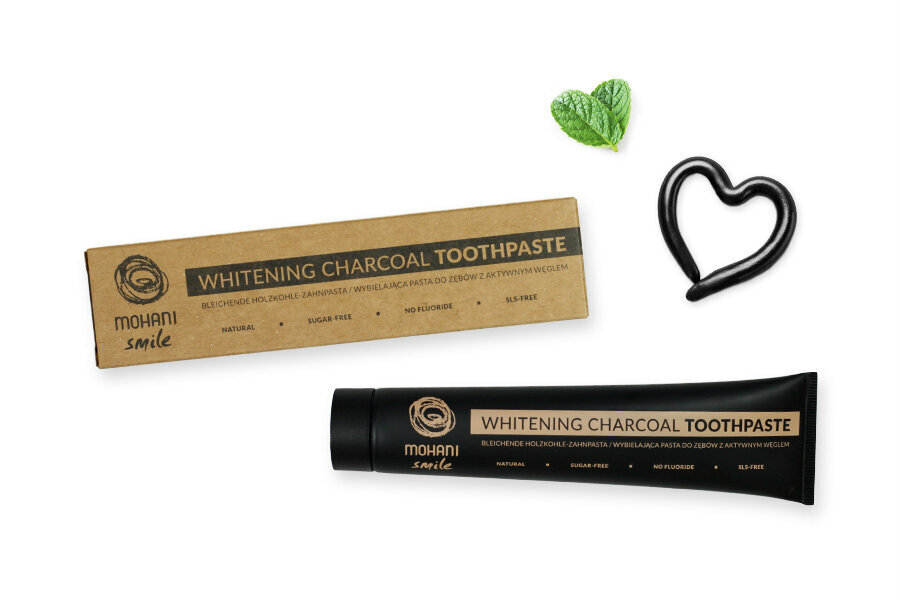 Valkaisutahna aktiivihiilellä Mohani Whitening Charcoal Toothpaste, 75ml hinta ja tiedot | Suuhygienia | hobbyhall.fi