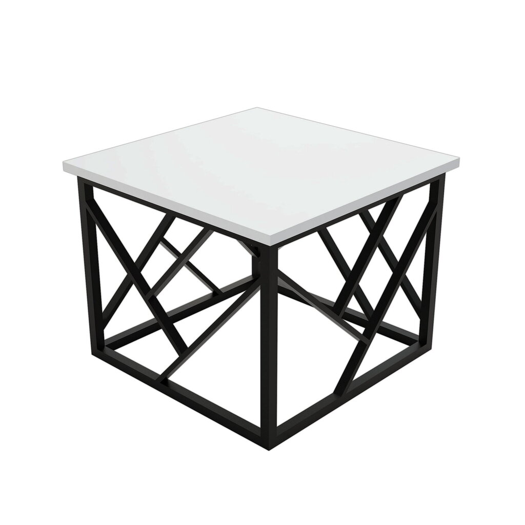 Sohvapöytä Kalune Design Woda, valkoinen/musta hinta ja tiedot | Sohvapöydät | hobbyhall.fi