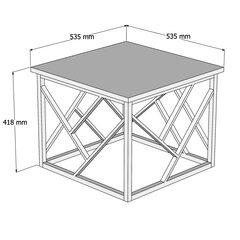 Sohvapöytä Kalune Design Woda, valkoinen/musta hinta ja tiedot | Sohvapöydät | hobbyhall.fi