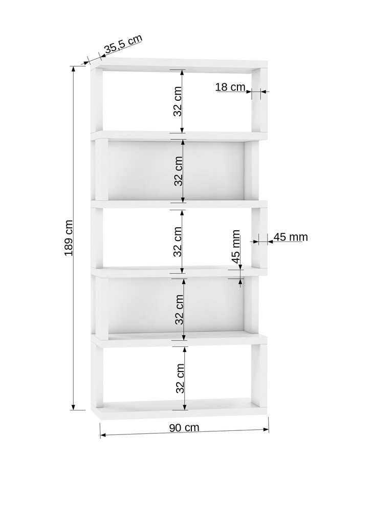 Hylly ADRK Furniture Stephan, tammi hinta ja tiedot | Hyllyt | hobbyhall.fi