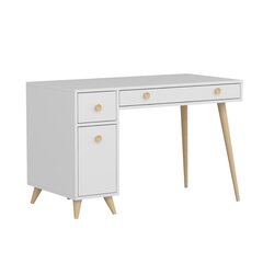 Työpöytä Kalune Design 382 (I), valkoinen/ vaaleanruskea hinta ja tiedot | Tietokonepöydät ja työpöydät | hobbyhall.fi