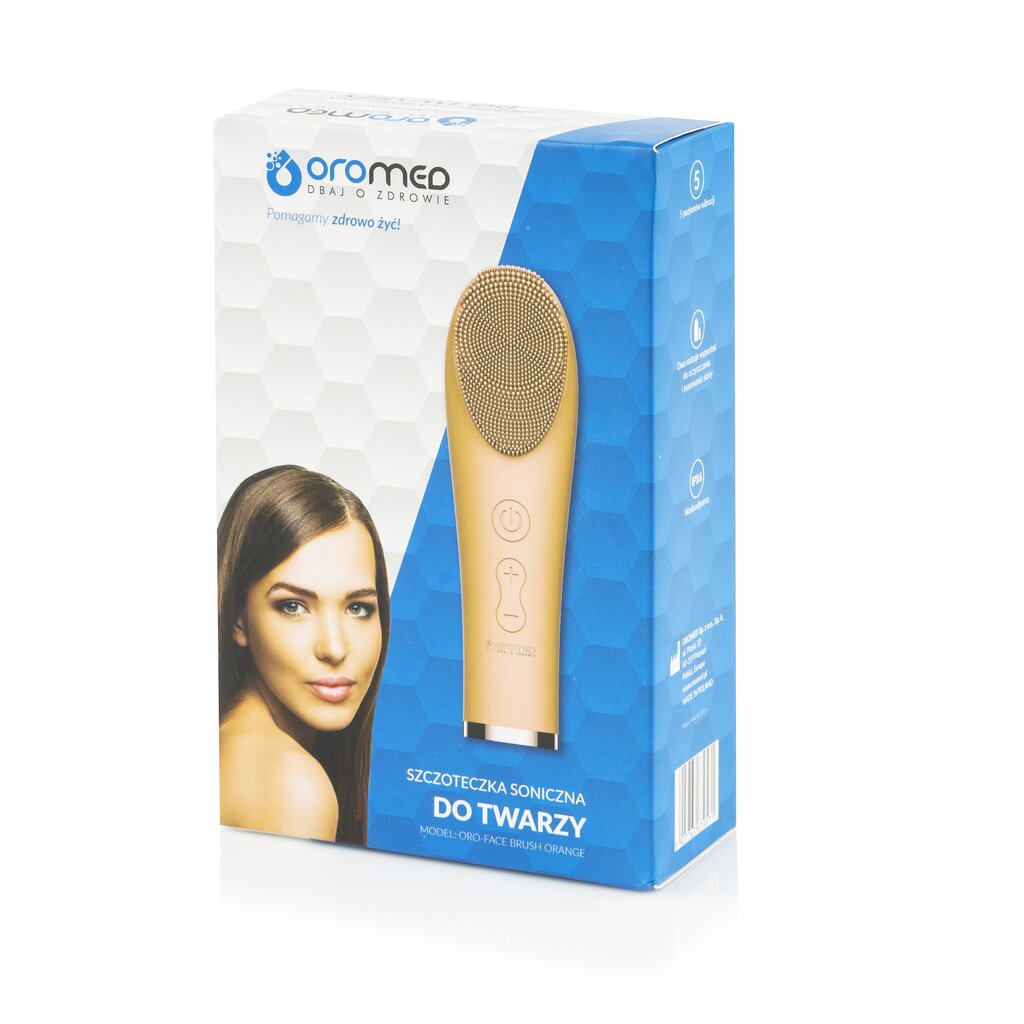 Oromed ORO-Face Orange Sonic Facial Brush -kasvoharja hinta ja tiedot | Kasvojenhoitolaitteet | hobbyhall.fi