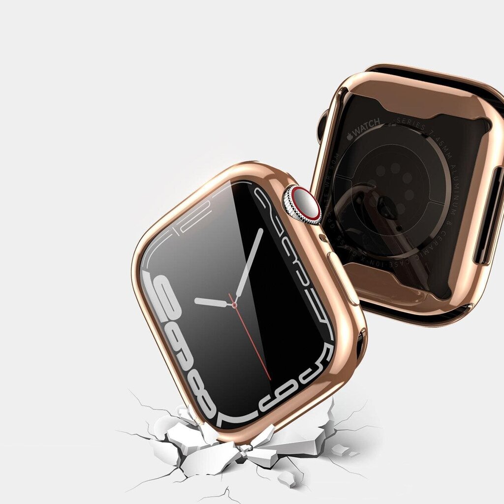 Dux Ducis Samo kotelo Apple Watch:lle 6 40mm / Watch 5 40mm / Watch 4 40mm / Watch SE 40mm, vaaleanpunainen hinta ja tiedot | Älykellojen ja aktiivisuusrannekkeiden lisätarvikkeet | hobbyhall.fi