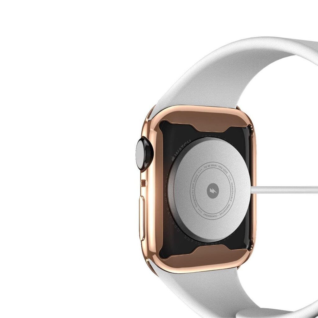 Dux Ducis Samo kotelo Apple Watch:lle 6 40mm / Watch 5 40mm / Watch 4 40mm / Watch SE 40mm, vaaleanpunainen hinta ja tiedot | Älykellojen ja aktiivisuusrannekkeiden lisätarvikkeet | hobbyhall.fi