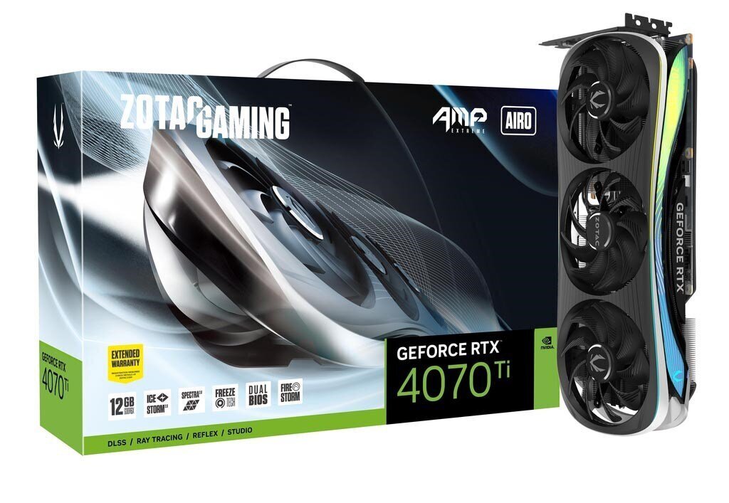 Zotac GAMING GeForce RTX 4070 Ti AMP Extreme Airo (ZT-D40710B-10P) hinta ja tiedot | Näytönohjaimet | hobbyhall.fi