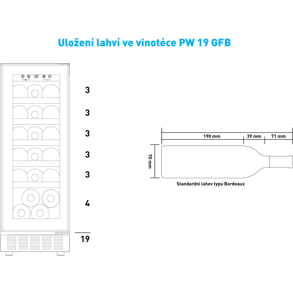 Philco PW 19 GFB hinta ja tiedot | Viinikaapit | hobbyhall.fi