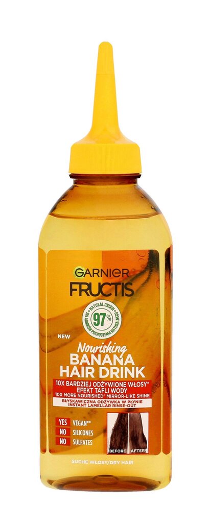 Garnier Banana Hair Drink, nestemäinen hiustenhoitoaine 200 ml hinta ja tiedot | Hoitoaineet | hobbyhall.fi