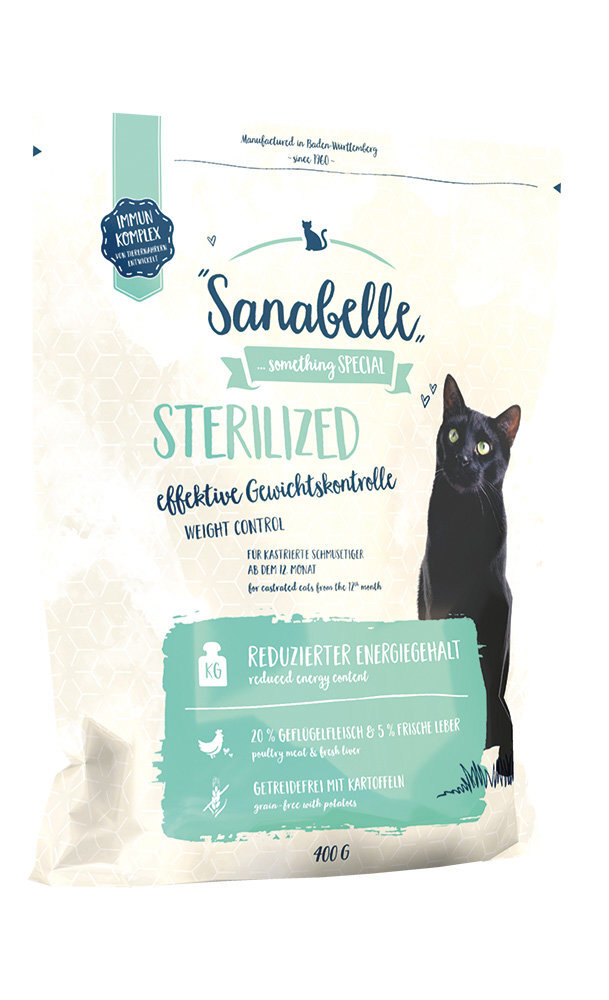 Sanabelle steriloiduille kissoille, 0,4 kg hinta ja tiedot | Kissan kuivaruoka | hobbyhall.fi