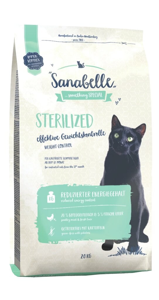 Sanabelle steriloiduille kissoille Steriloitu, 2 kg hinta ja tiedot | Kissan kuivaruoka | hobbyhall.fi