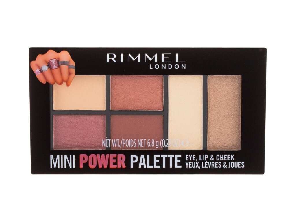 Minimeikkipaletti Rimmel Face Mini Power Palette 006 Fierce hinta ja tiedot | Aurinkopuuterit ja poskipunat | hobbyhall.fi