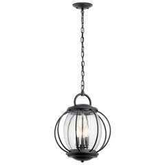 Elstead Lighting Vandalia KL-VANDALIA8-L -ulkoriippuvalaisin, 35,6 x 35,6 x 48,2 cm, E14, musta / kirkas läpinäkyvä hinta ja tiedot | Elstead lighting Piha ja puutarha | hobbyhall.fi