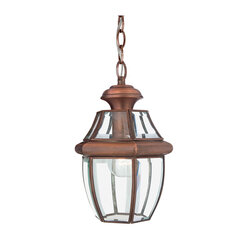 Elstead Lighting Newbury QZ-NEWBURY8-M-AC -ulkoriippuvalaisin, 20,8 x 33,4 cm, E27, ruskea / kirkas läpinäkyvä hinta ja tiedot | Puutarha- ja ulkovalot | hobbyhall.fi