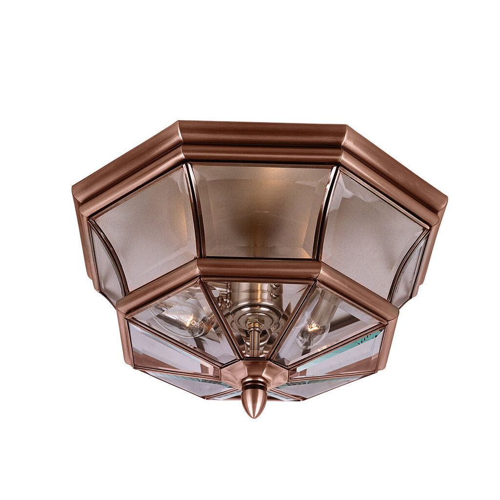 Elstead Lighting Newbury QZ-NEWBURY-F-AC -ulkokattovalaisin, 36,5 x 19 cm, E14, ruskea / kirkas läpinäkyvä hinta ja tiedot | Puutarha- ja ulkovalot | hobbyhall.fi