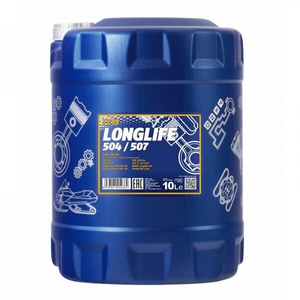 Mannol Longlife 504/507 5W-30 7715 - Synteettinen moottoriöljy, 10L hinta ja tiedot | Moottoriöljyt | hobbyhall.fi