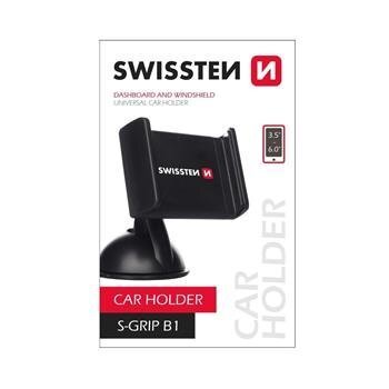 Swissten S-GRIP B1 Premium Universal Window Holder with 360 Rotation For Devices 3.5'- 6.0' inches Black hinta ja tiedot | Puhelintelineet | hobbyhall.fi
