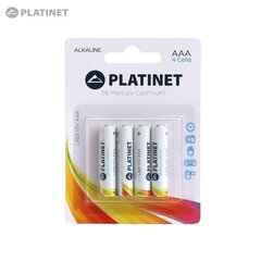 Paristot Platinet Alkaline PRO AAA, 4 kpl hinta ja tiedot | Paristot | hobbyhall.fi