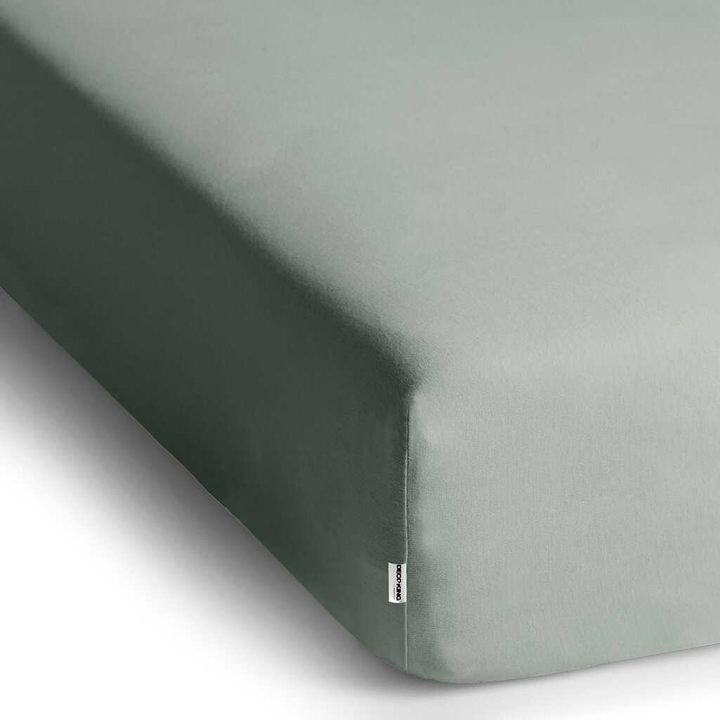 Muotoon ommeltu lakana DecoKing Jersey Amber Steel, 200x200 cm hinta ja tiedot | Lakanat | hobbyhall.fi
