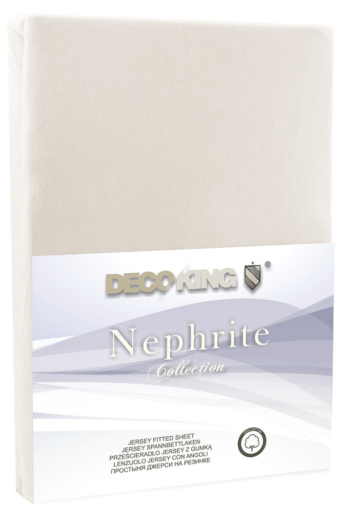 DecoKing Jersey Nephrite Collection, muotoon ommeltu lakana 140x200 cm hinta ja tiedot | Lakanat | hobbyhall.fi