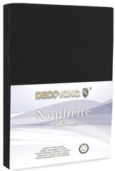Muotoon ommeltu lakana DecoKing Jersey Nephrite Black Collection, 200x220 cm hinta ja tiedot | Lakanat | hobbyhall.fi