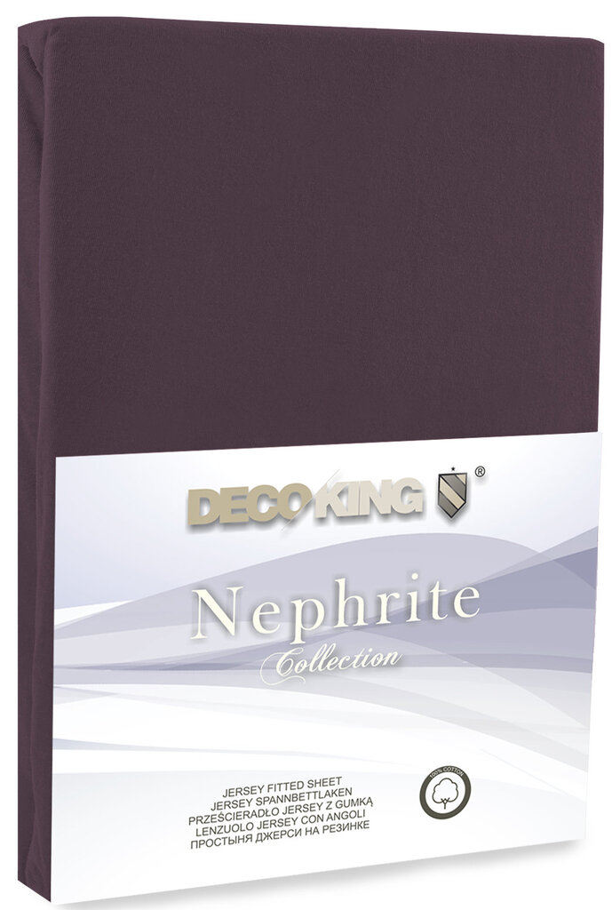 Muotoon ommeltu lakana DecoKing Jersey Nephrite Chocolate Collection, 160x200 cm hinta ja tiedot | Lakanat | hobbyhall.fi