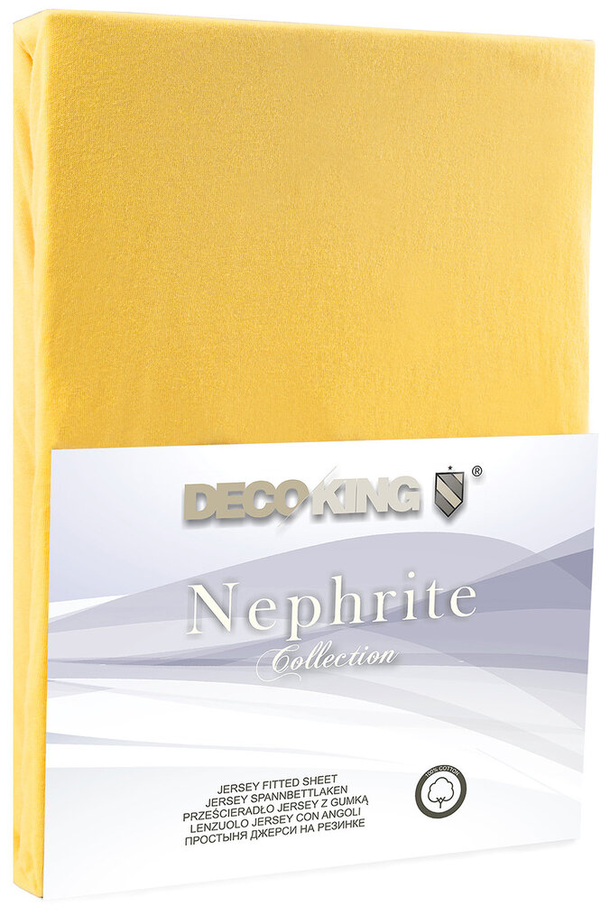 DecoKing Jersey Nephrite Collection, muotoon ommeltu lakana 200x220 cm hinta ja tiedot | Lakanat | hobbyhall.fi